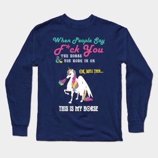 Unicorn Mount Long Sleeve T-Shirt